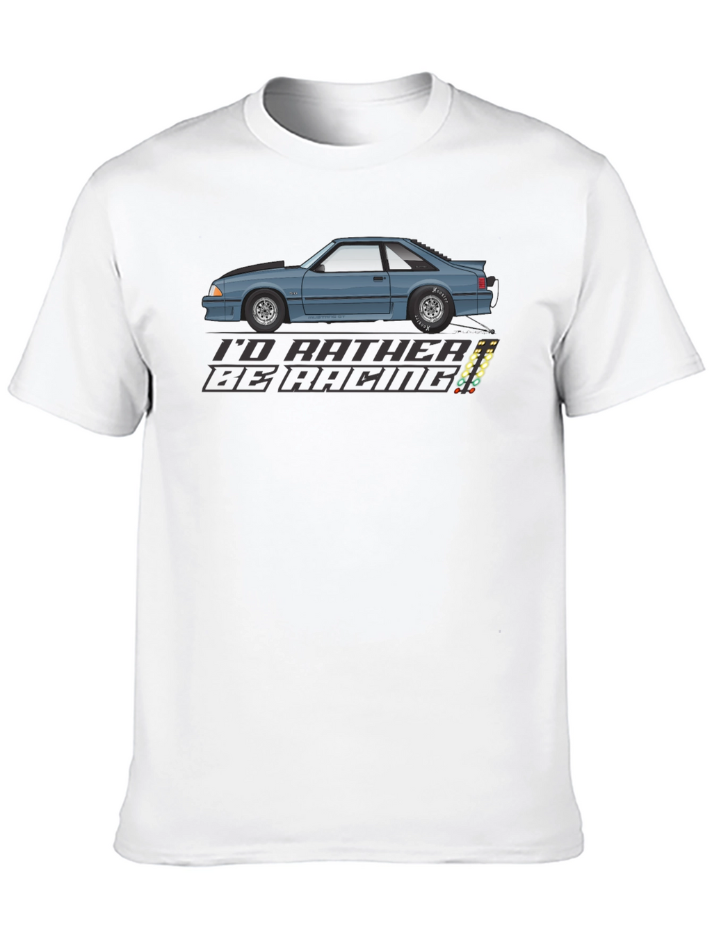 Id Rather Be Racing Car Graphic T-Shirt