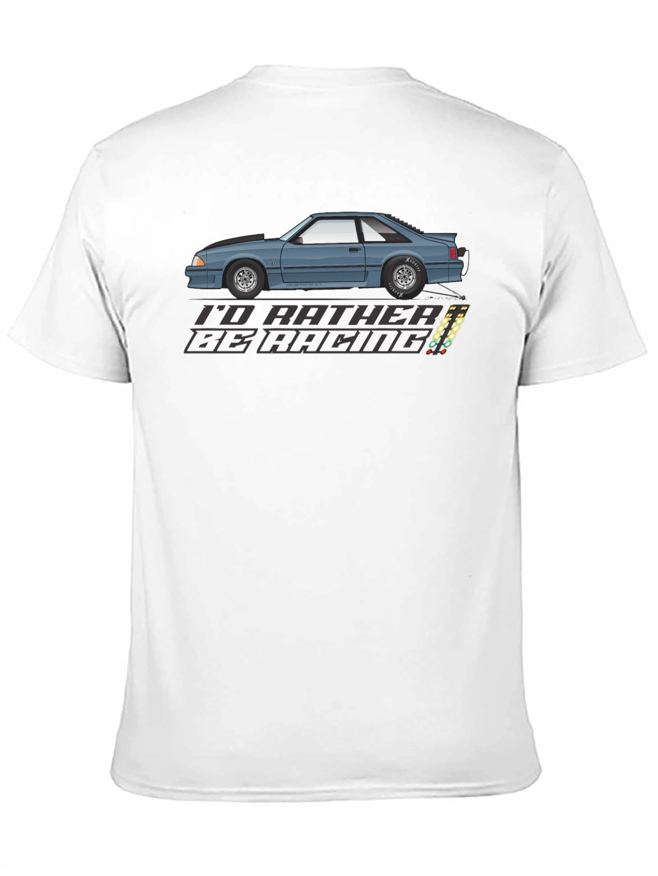 Id Rather Be Racing Car Graphic T-Shirt