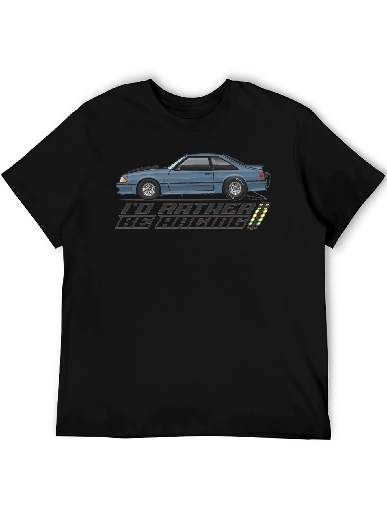 Id Rather Be Racing Car Graphic T-Shirt