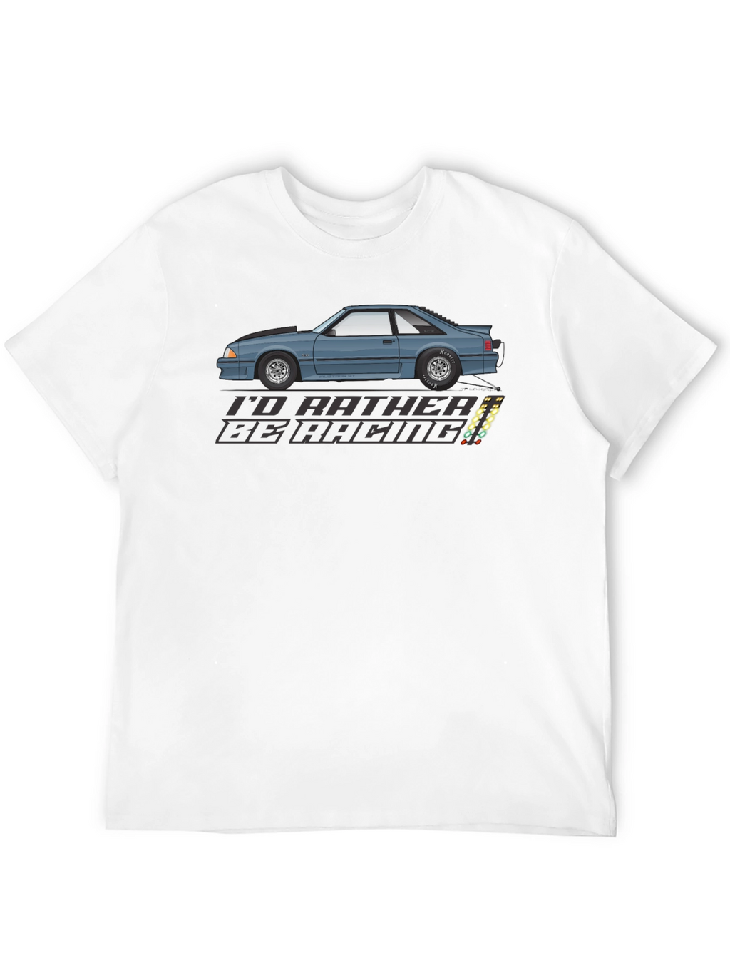 Id Rather Be Racing Car Graphic T-Shirt
