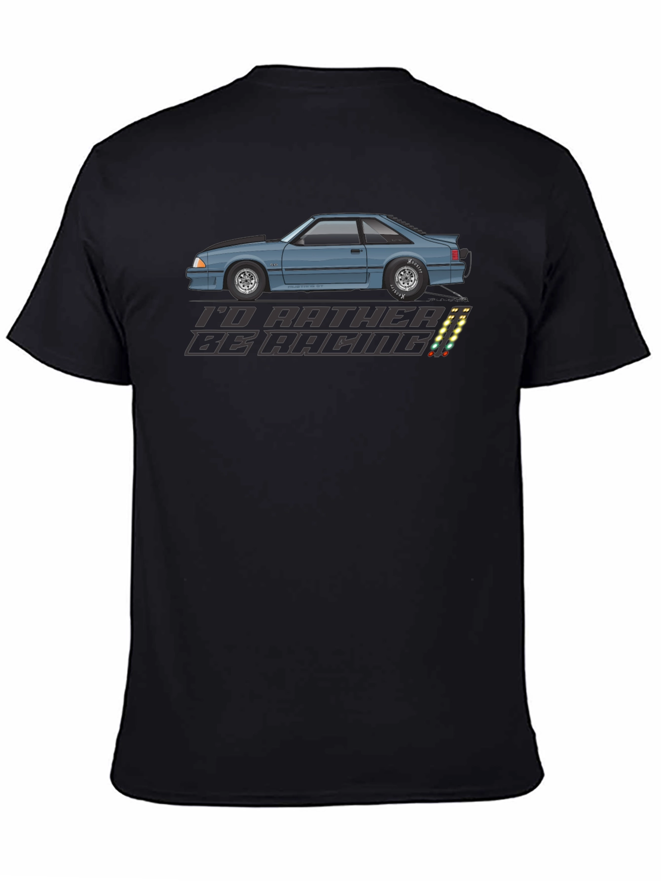 Id Rather Be Racing Car Graphic T-Shirt