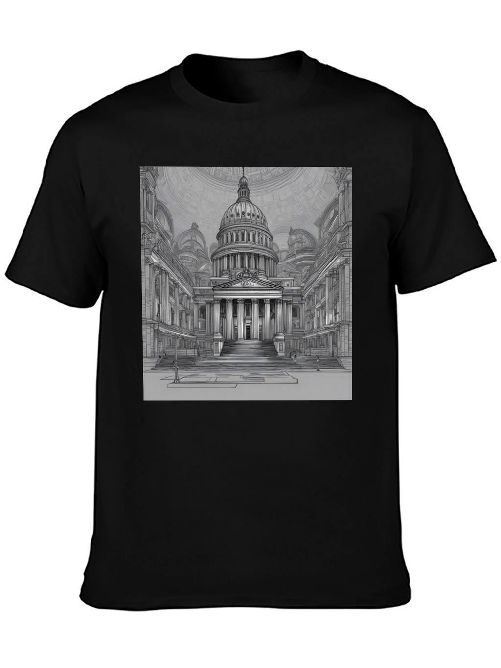 Capitol Building Graphic Tee - Classic Black