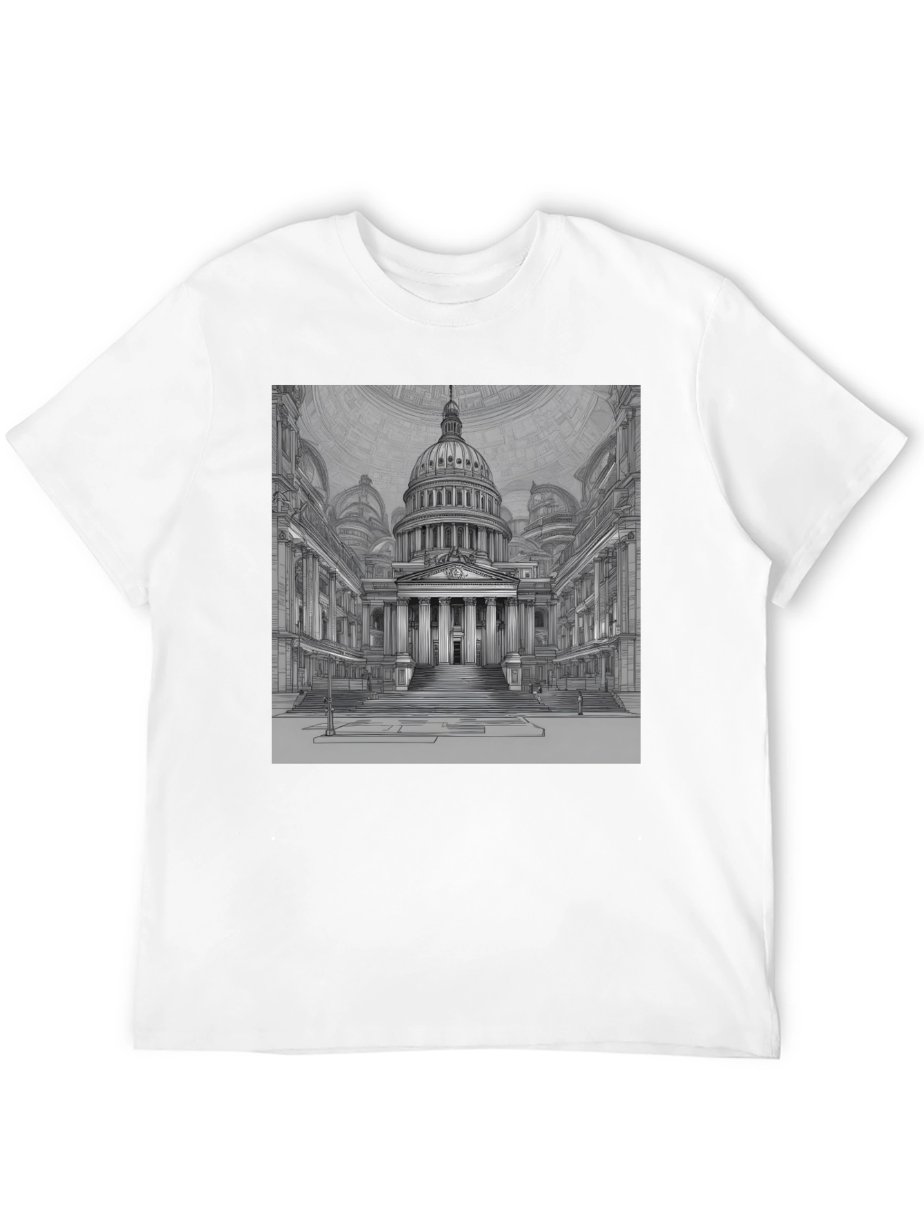 Capitol Building Graphic Tee - Classic Black