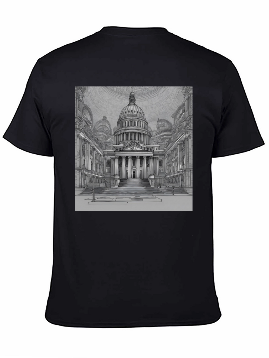 Capitol Building Graphic Tee - Classic Black