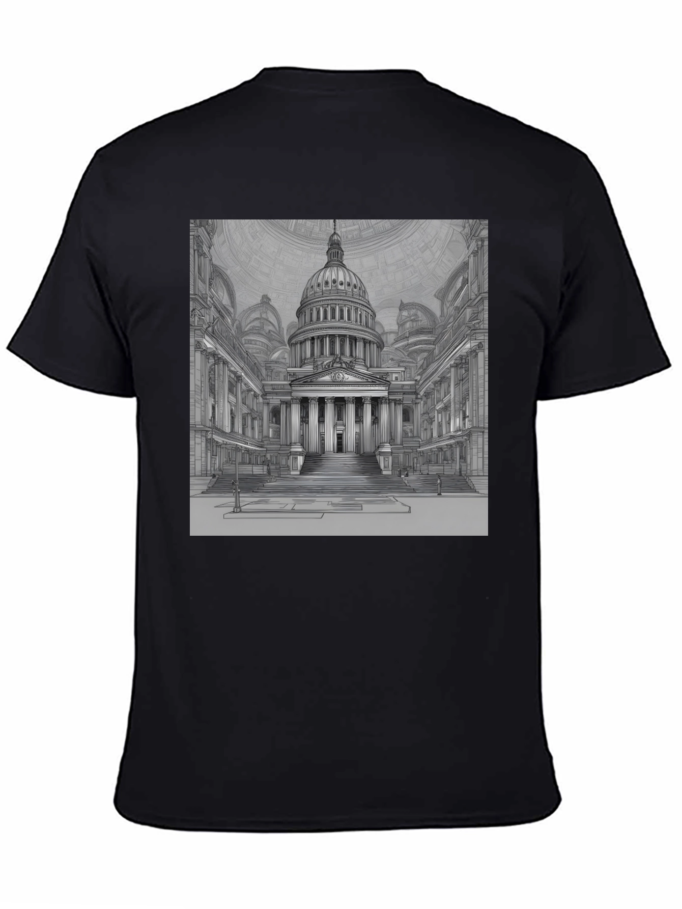 Capitol Building Graphic Tee - Classic Black
