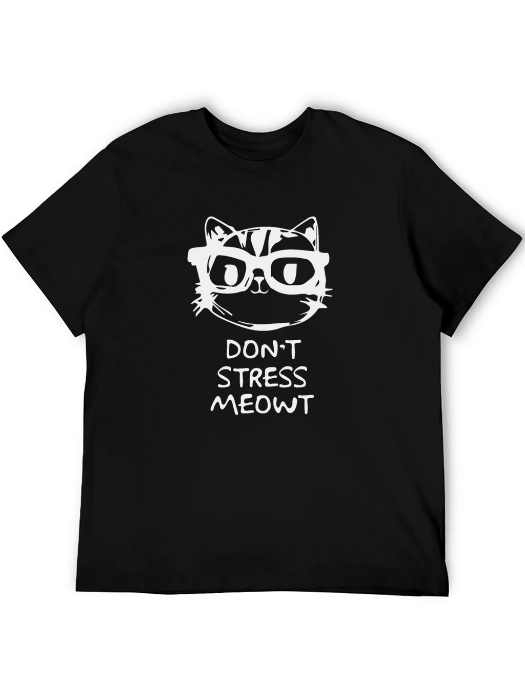Dont Stress Meowt Black Graphic Tee