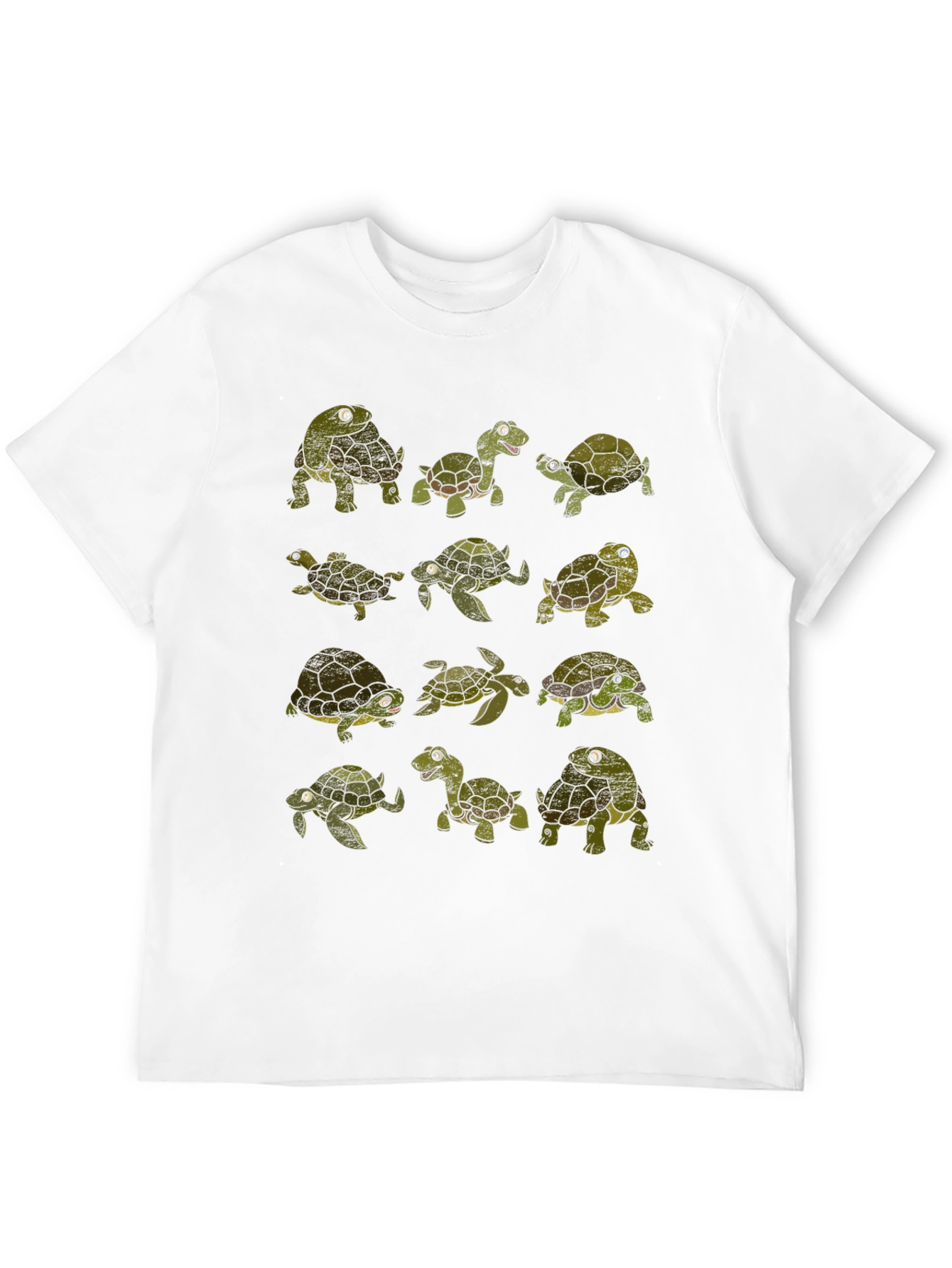 Turtle Print Crew Neck T-Shirt