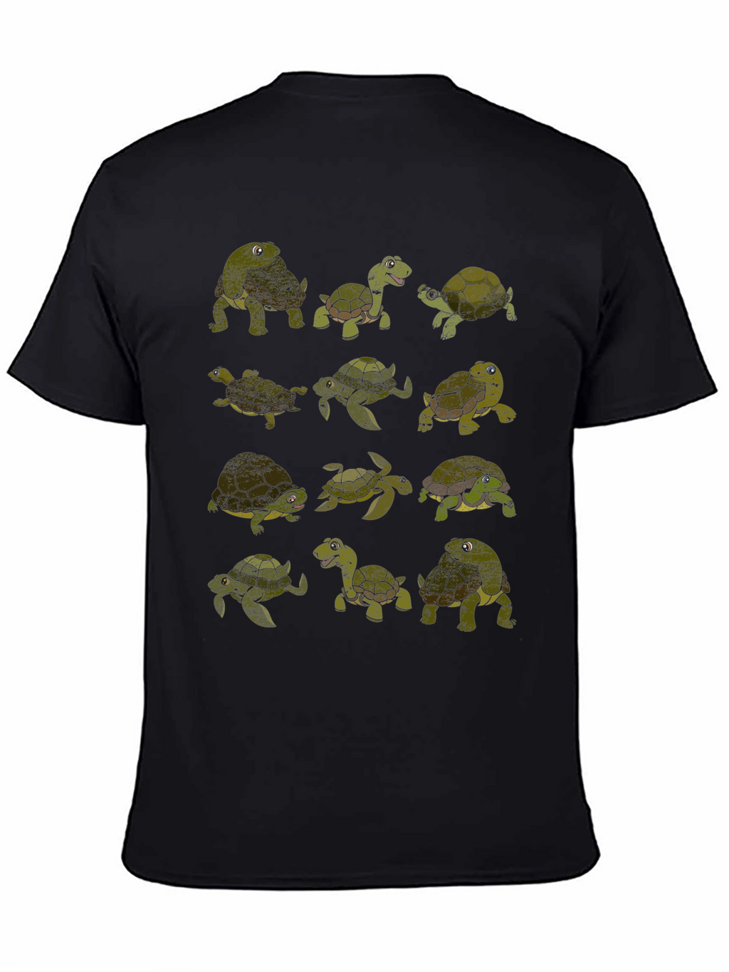 Turtle Print Crew Neck T-Shirt