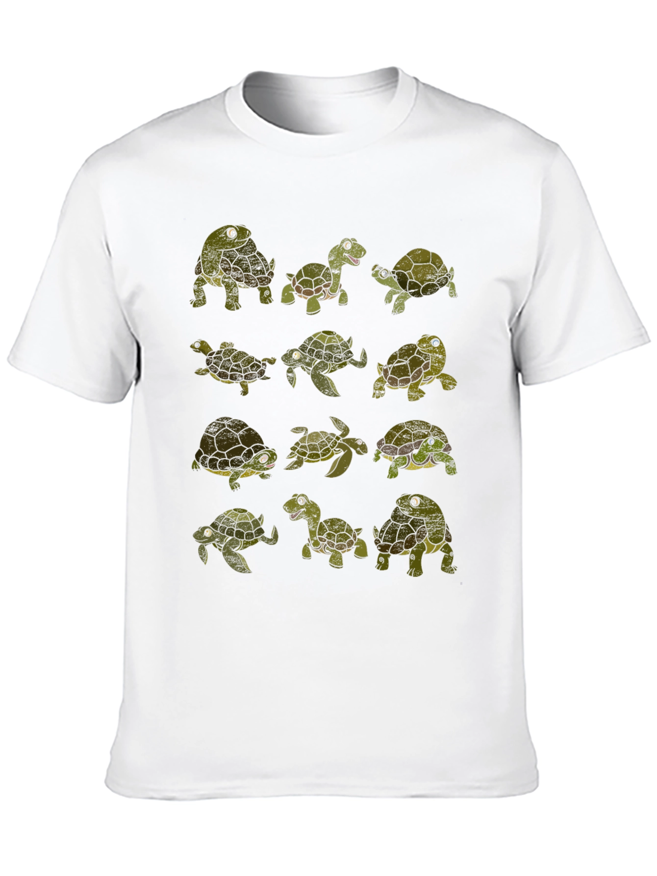 Turtle Print Crew Neck T-Shirt