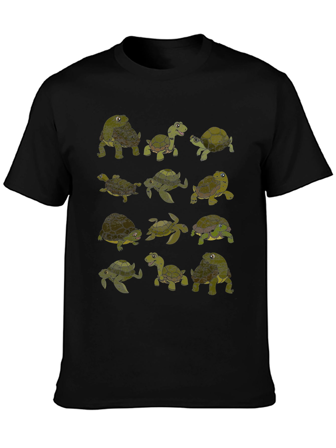 Turtle Print Crew Neck T-Shirt