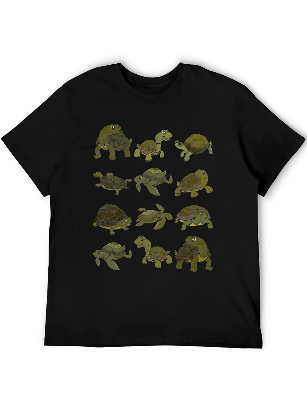 Turtle Print Crew Neck T-Shirt
