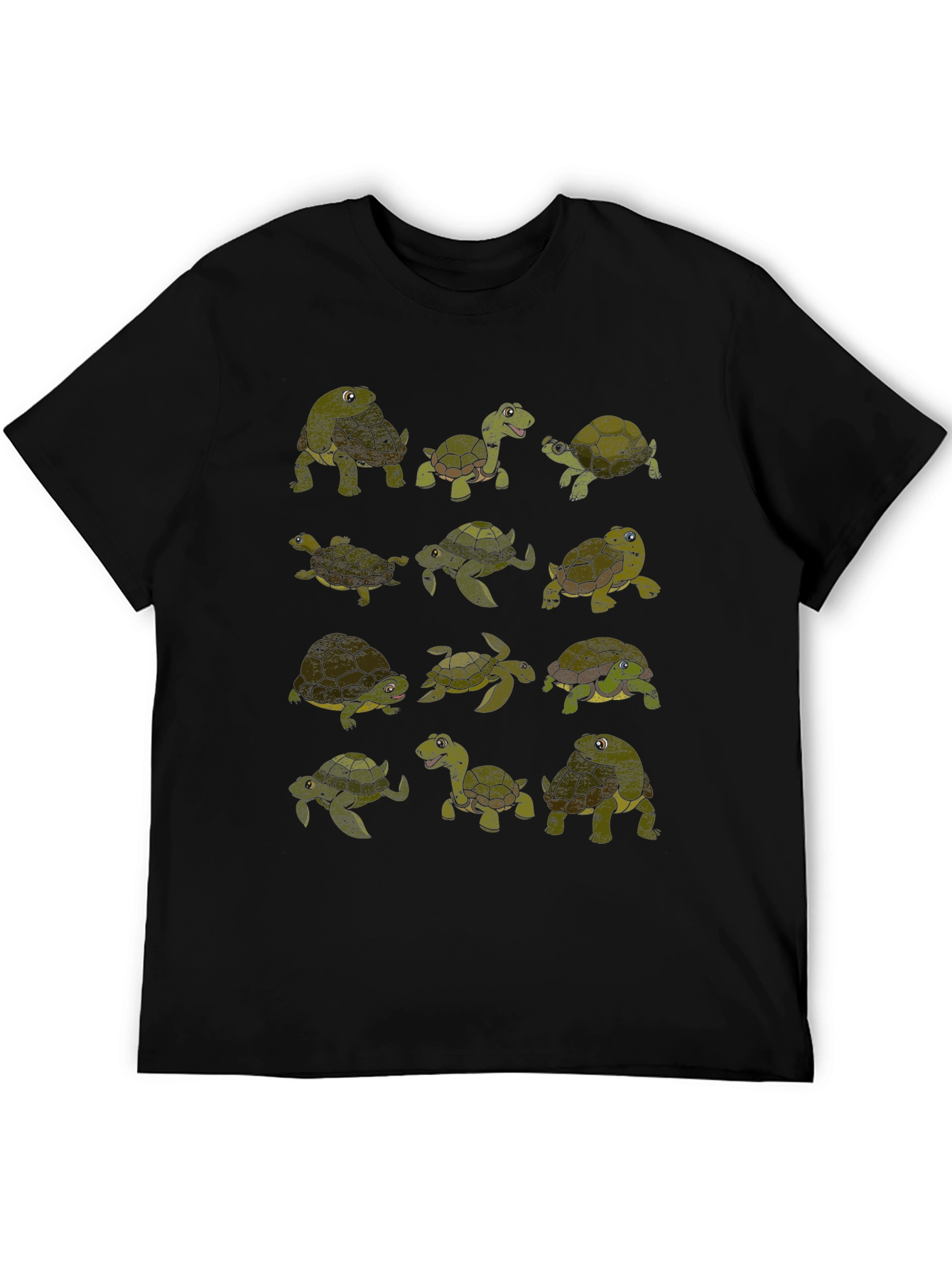 Turtle Print Crew Neck T-Shirt