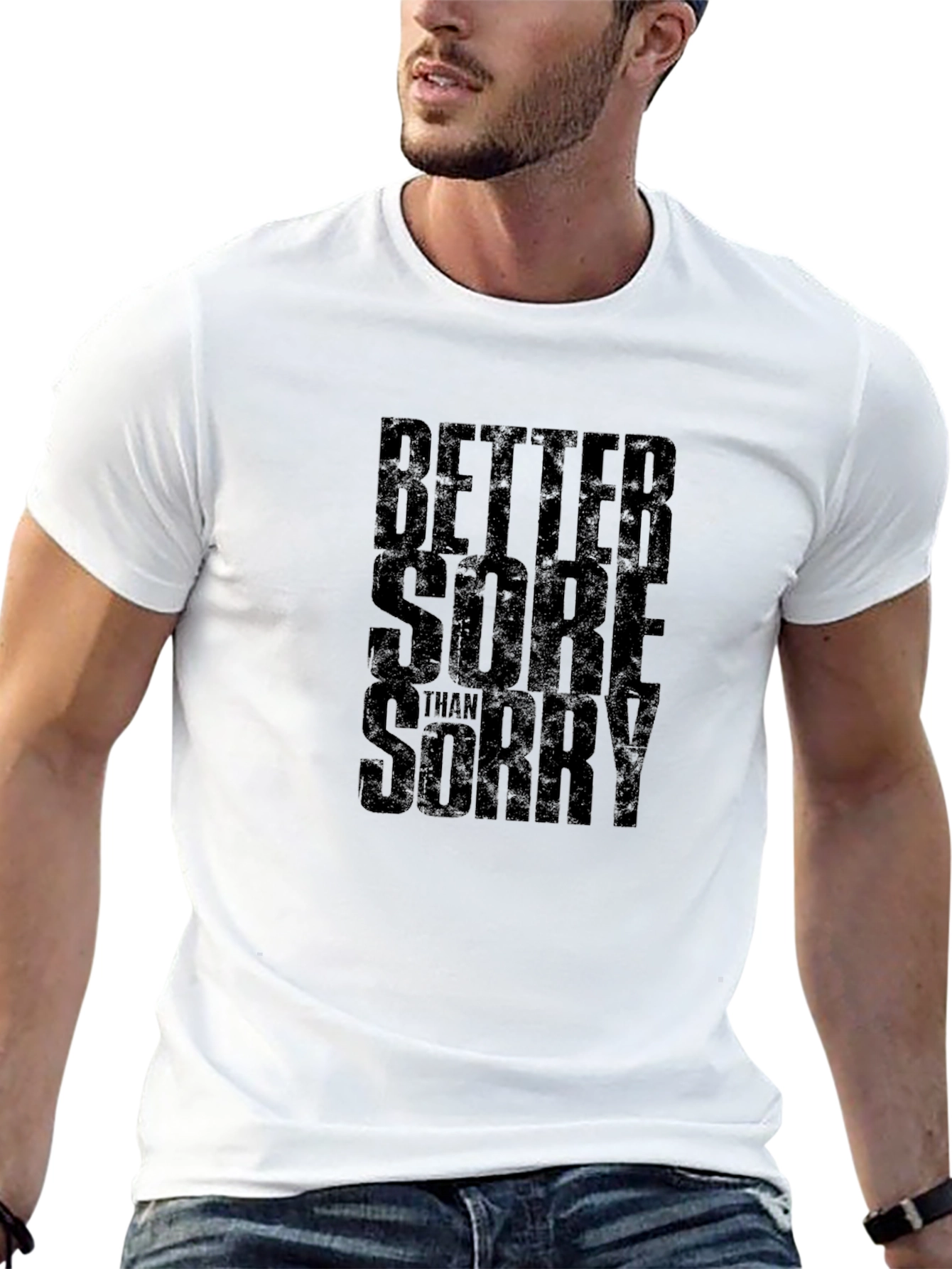 Better Sore Than Sorry Black Graphic T-Shirt