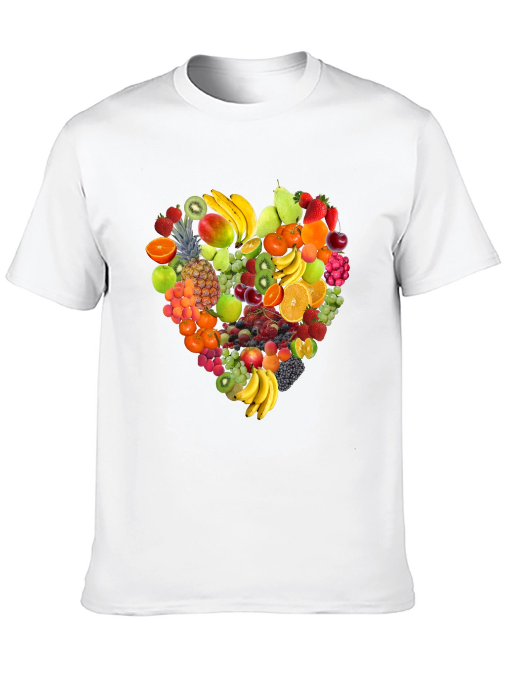 Fruit Heart Graphic Black T-Shirt