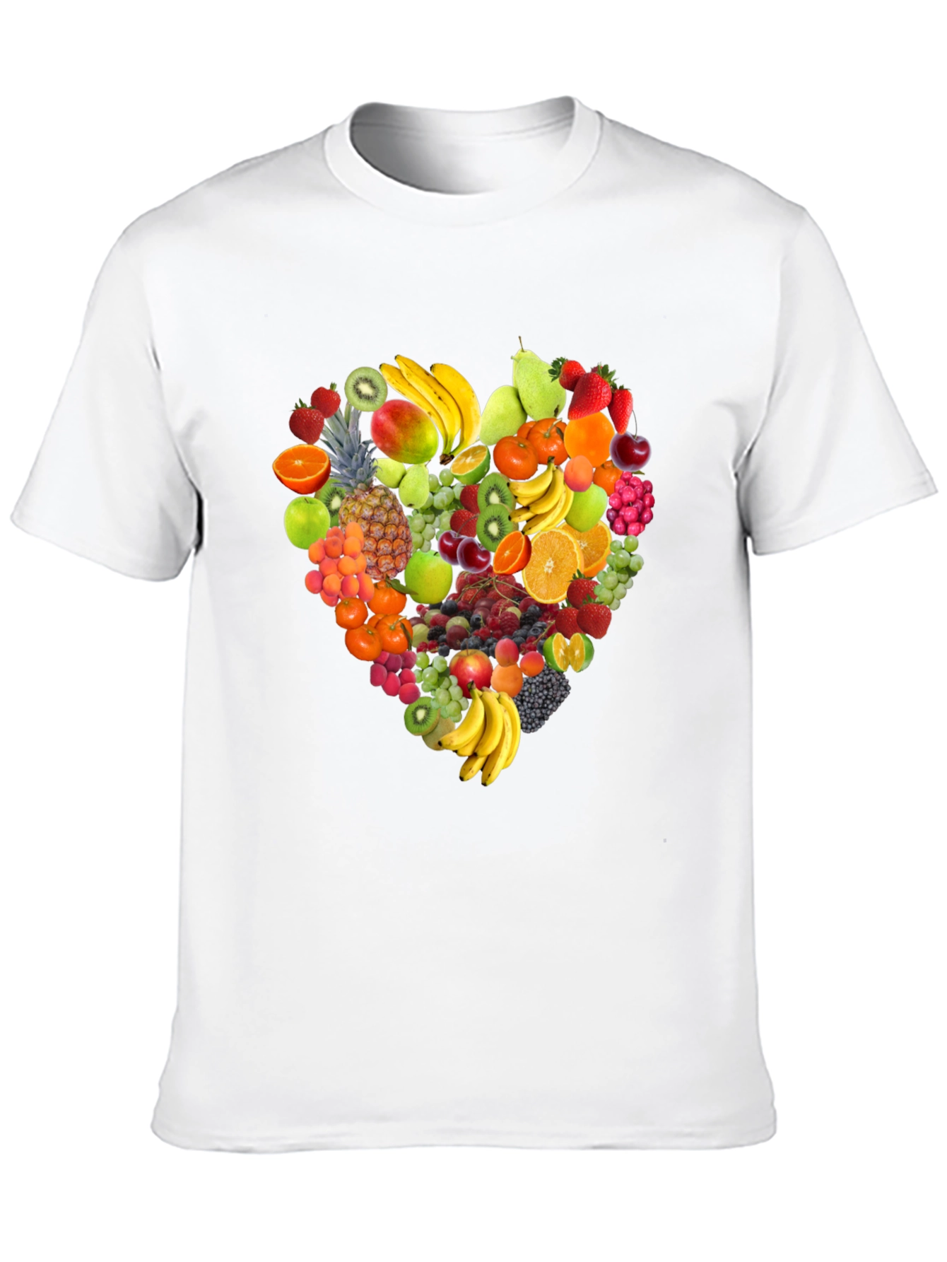 Fruit Heart Graphic Black T-Shirt
