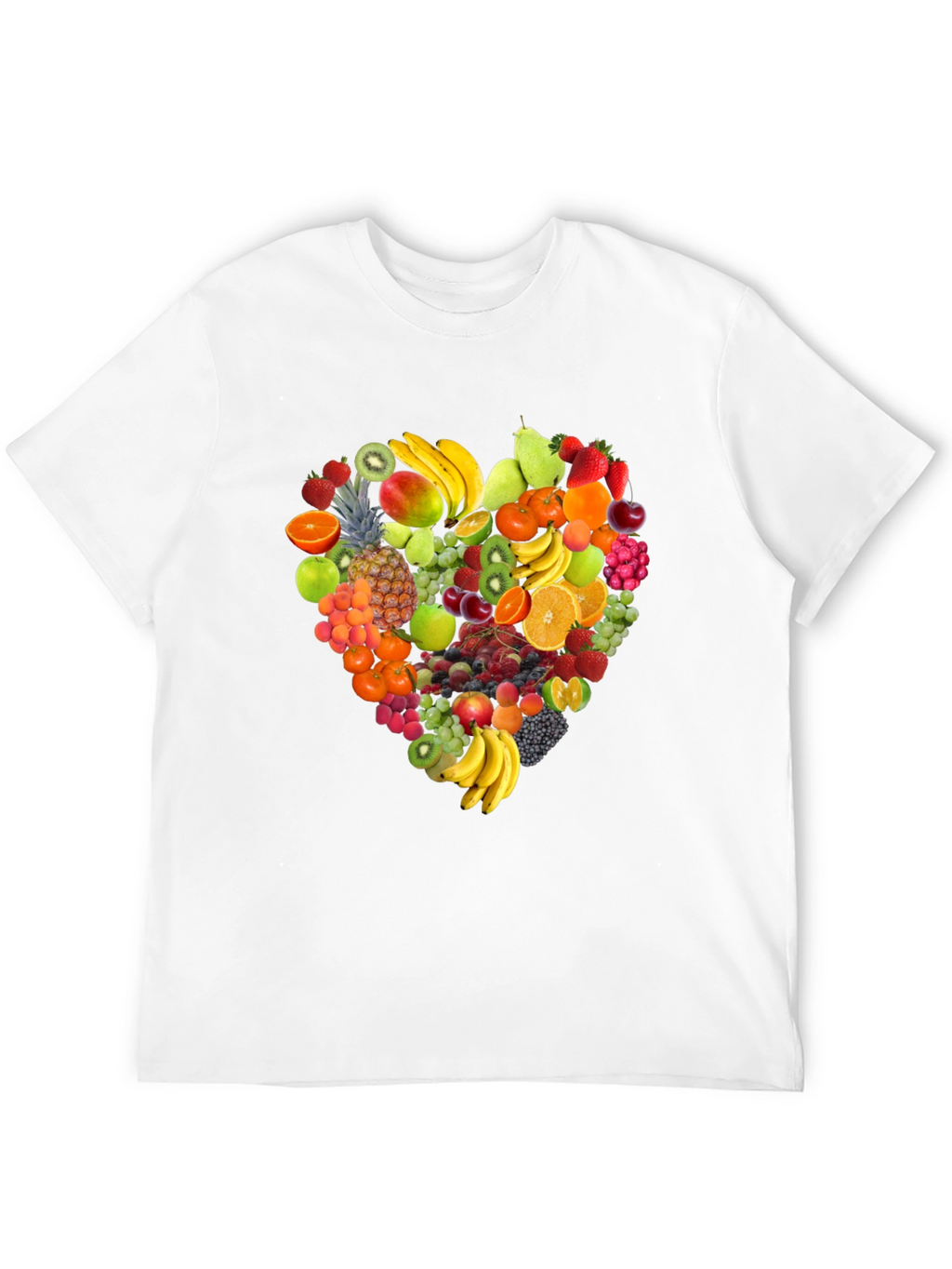 Fruit Heart Graphic Black T-Shirt