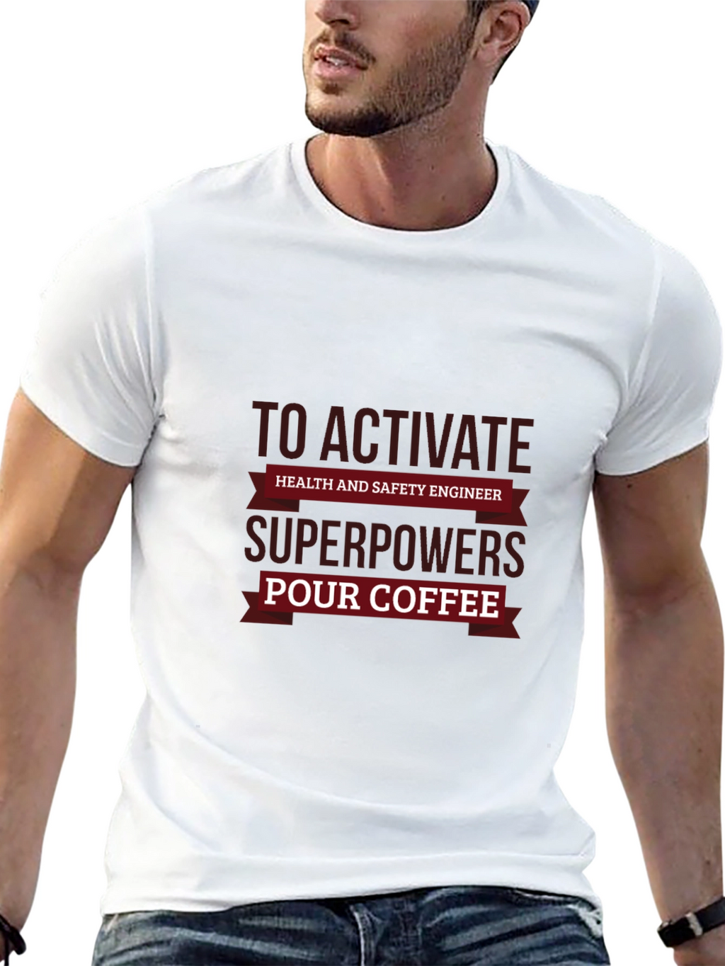 Health & Safety Engineer Superpowers Coffee T-Shirt