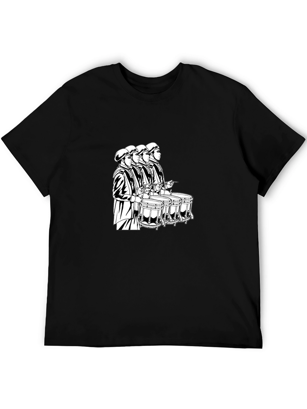 Black Drumline Graphic Tee - Musical Marching Band T-Shirt
