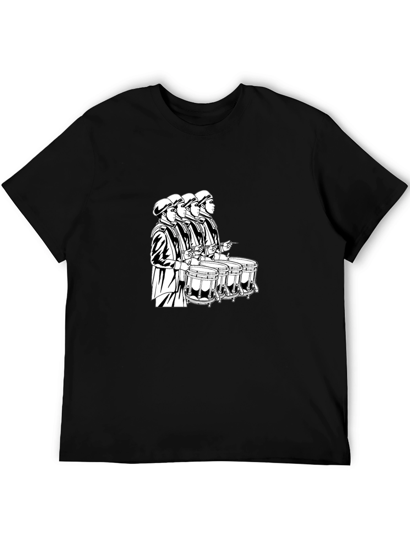 Black Drumline Graphic Tee - Musical Marching Band T-Shirt