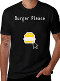 Burger Please Pixel Art Graphic T-Shirt