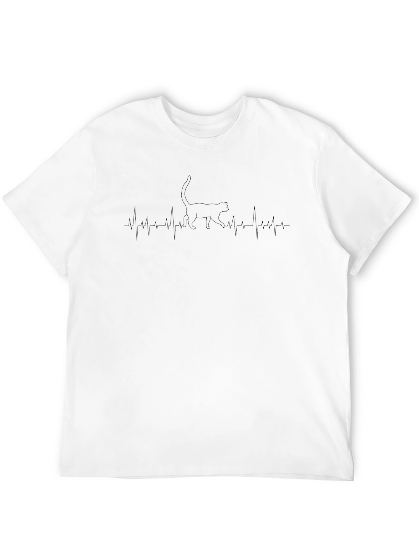 Cat Heartbeat T-Shirt - Purrfect for Cat Lovers