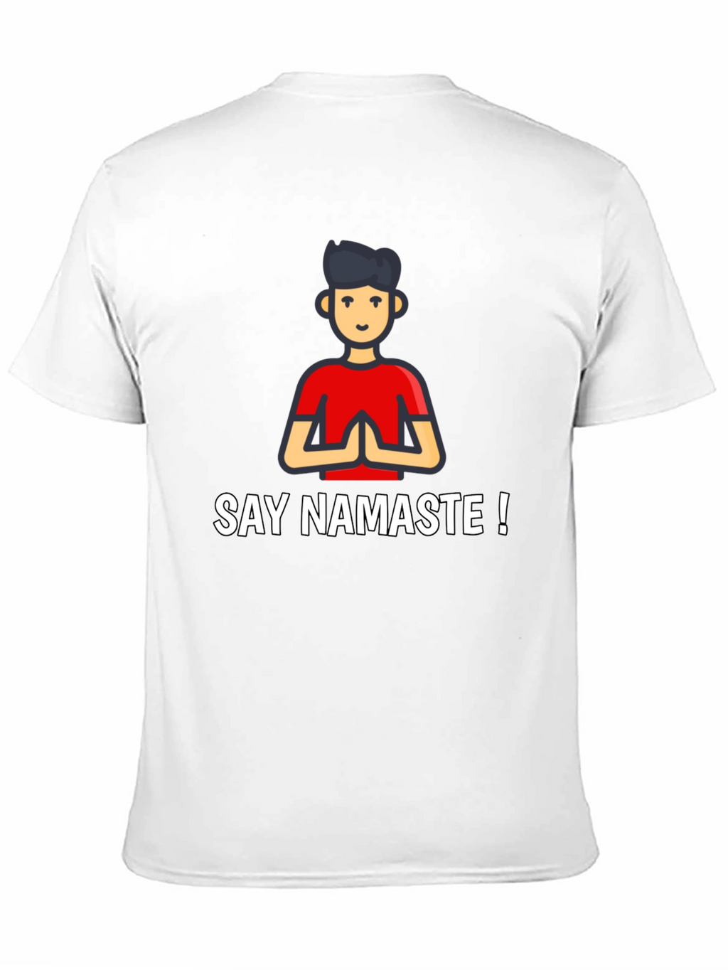 Say Namaste Graphic Black T-Shirt - Yoga & Meditation