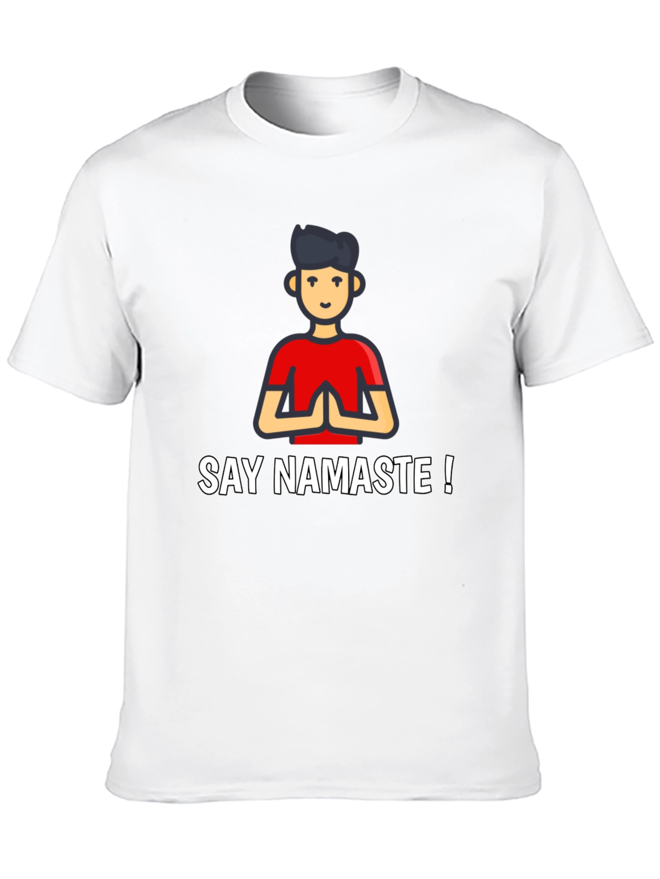 Say Namaste Graphic Black T-Shirt - Yoga & Meditation