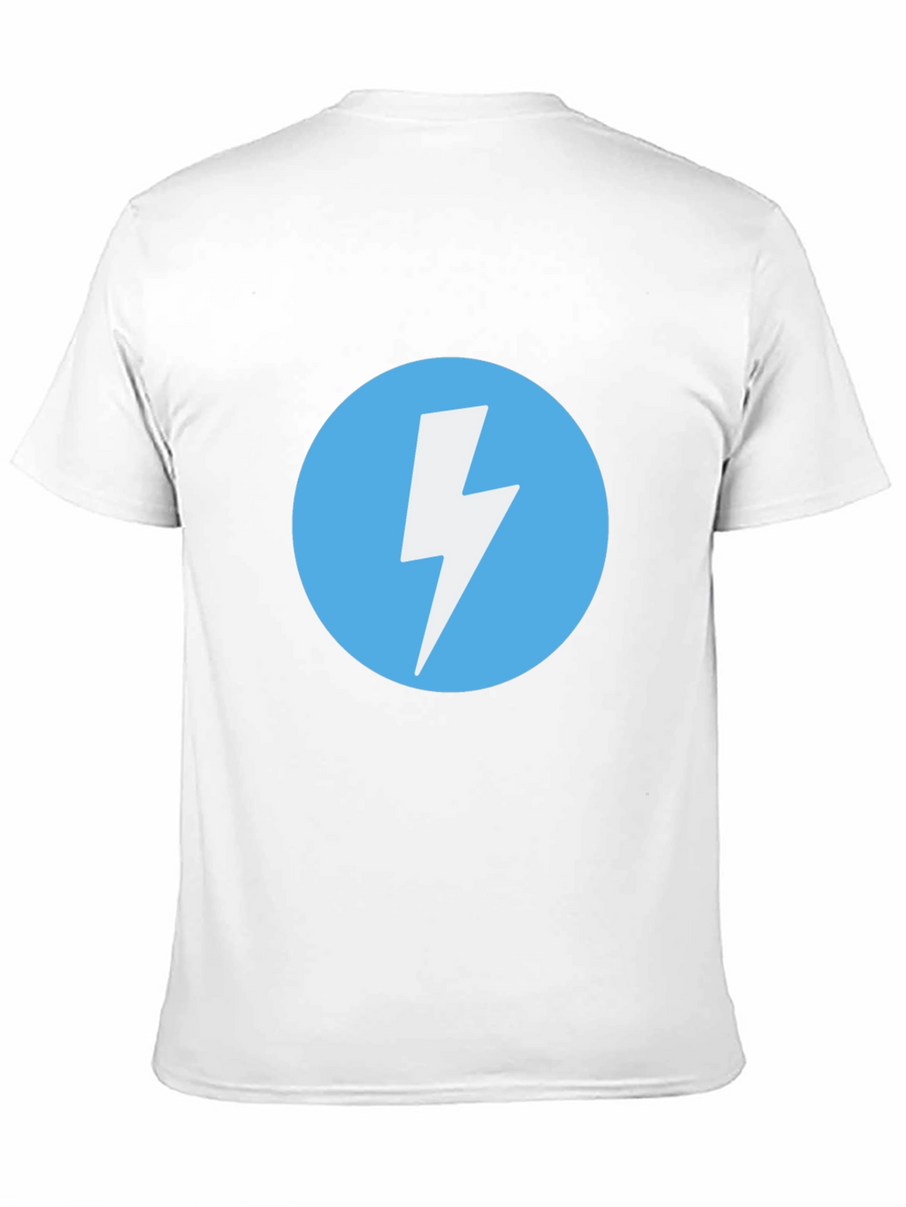 Black T-Shirt with Lightning Bolt Circle Graphic