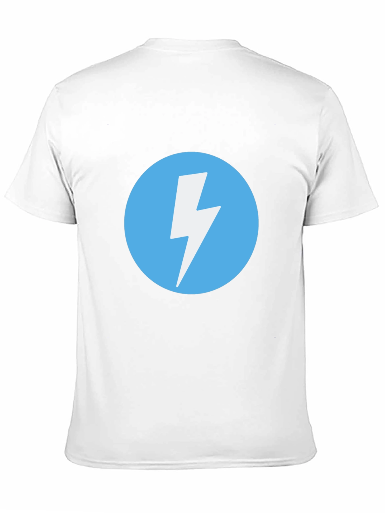 Black T-Shirt with Lightning Bolt Circle Graphic