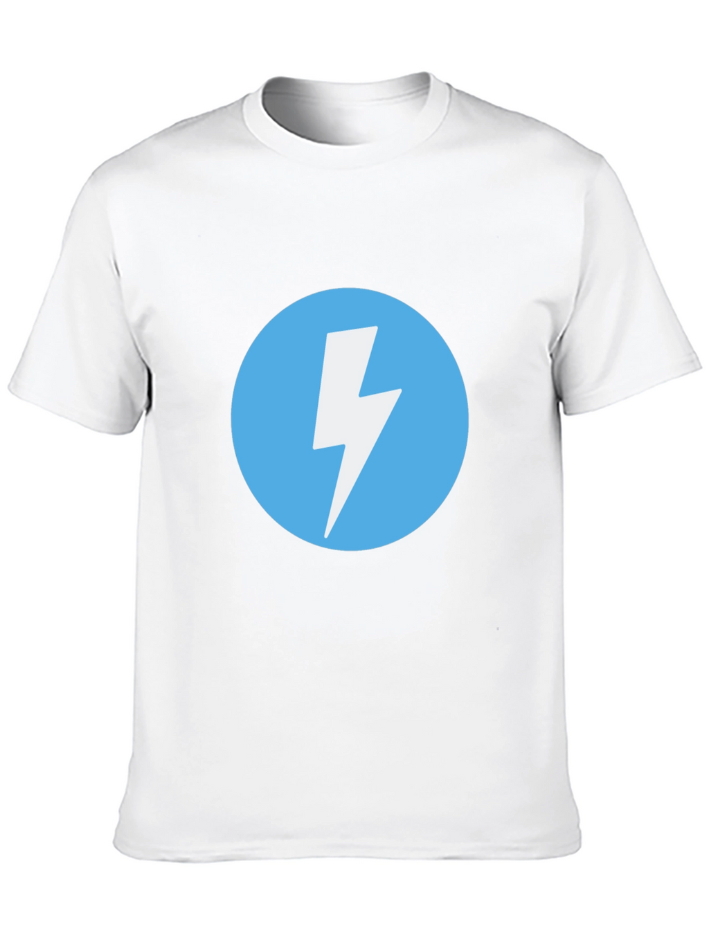 Black T-Shirt with Lightning Bolt Circle Graphic