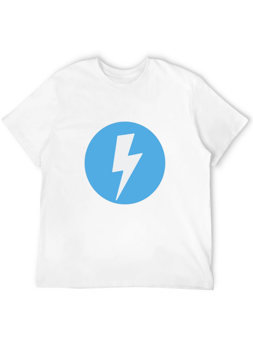 Black T-Shirt with Lightning Bolt Circle Graphic