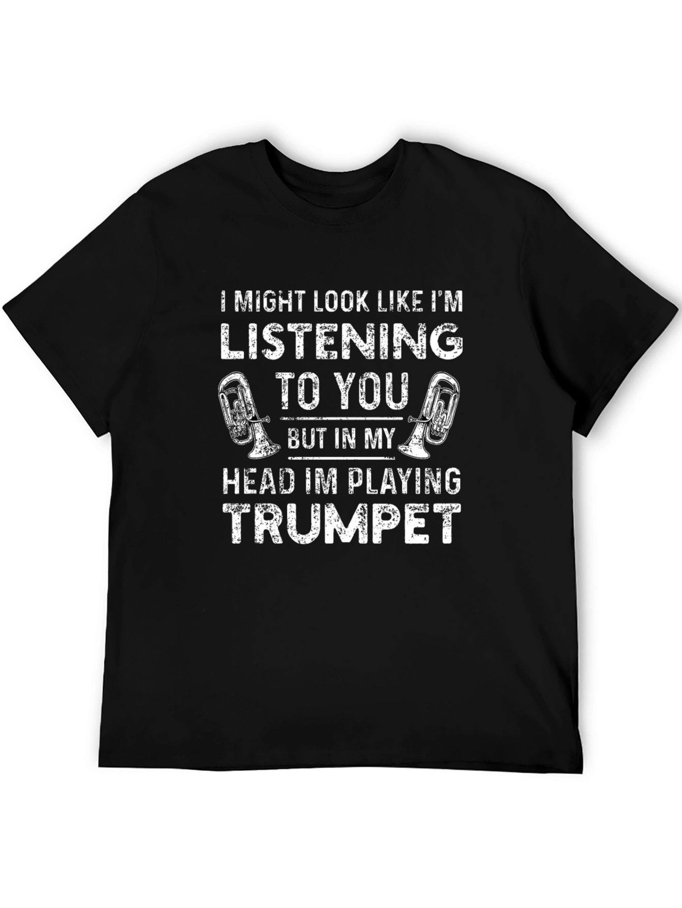 Funny Trumpet Player T-Shirt - Listening Graphic Tee