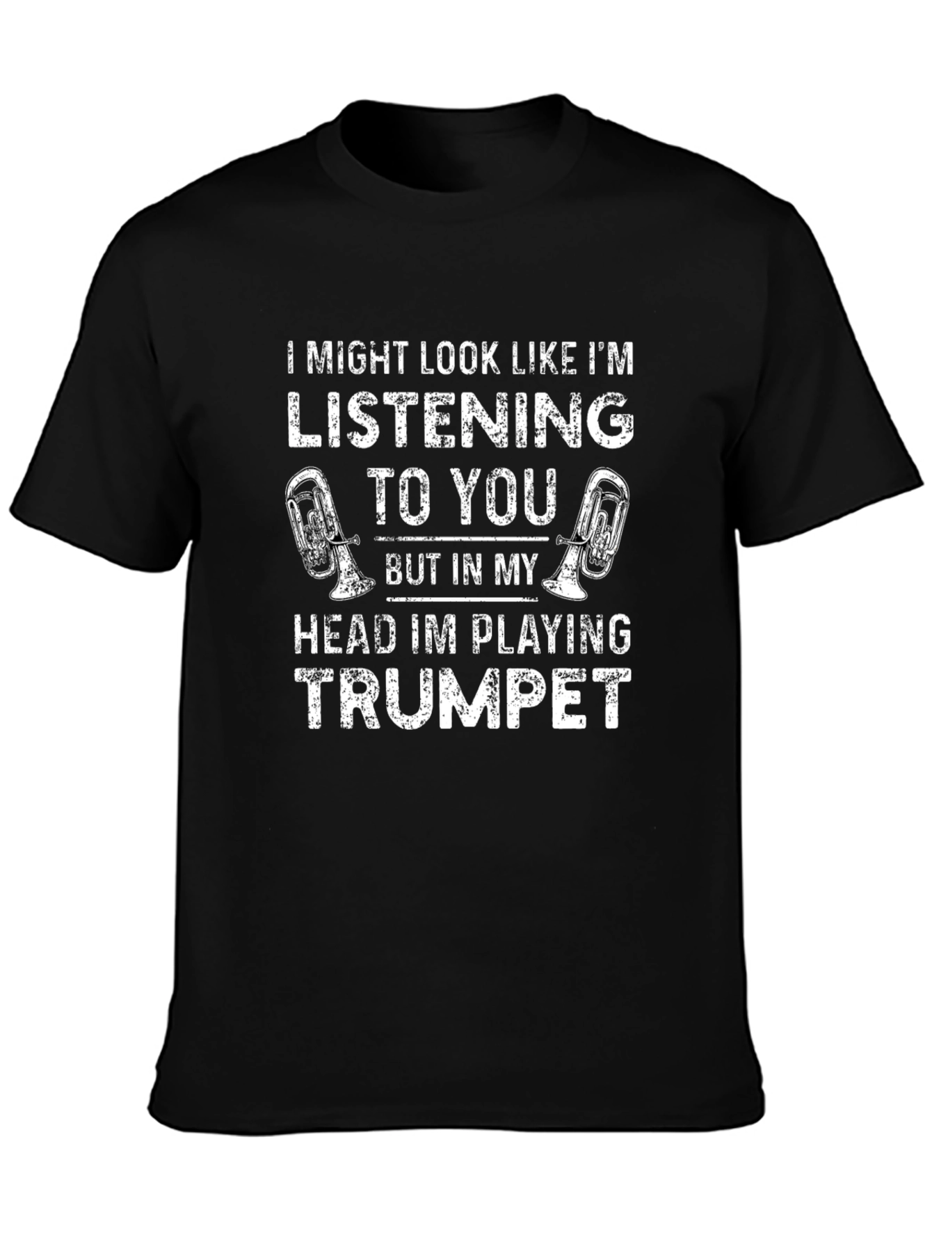 Funny Trumpet Player T-Shirt - Listening Graphic Tee