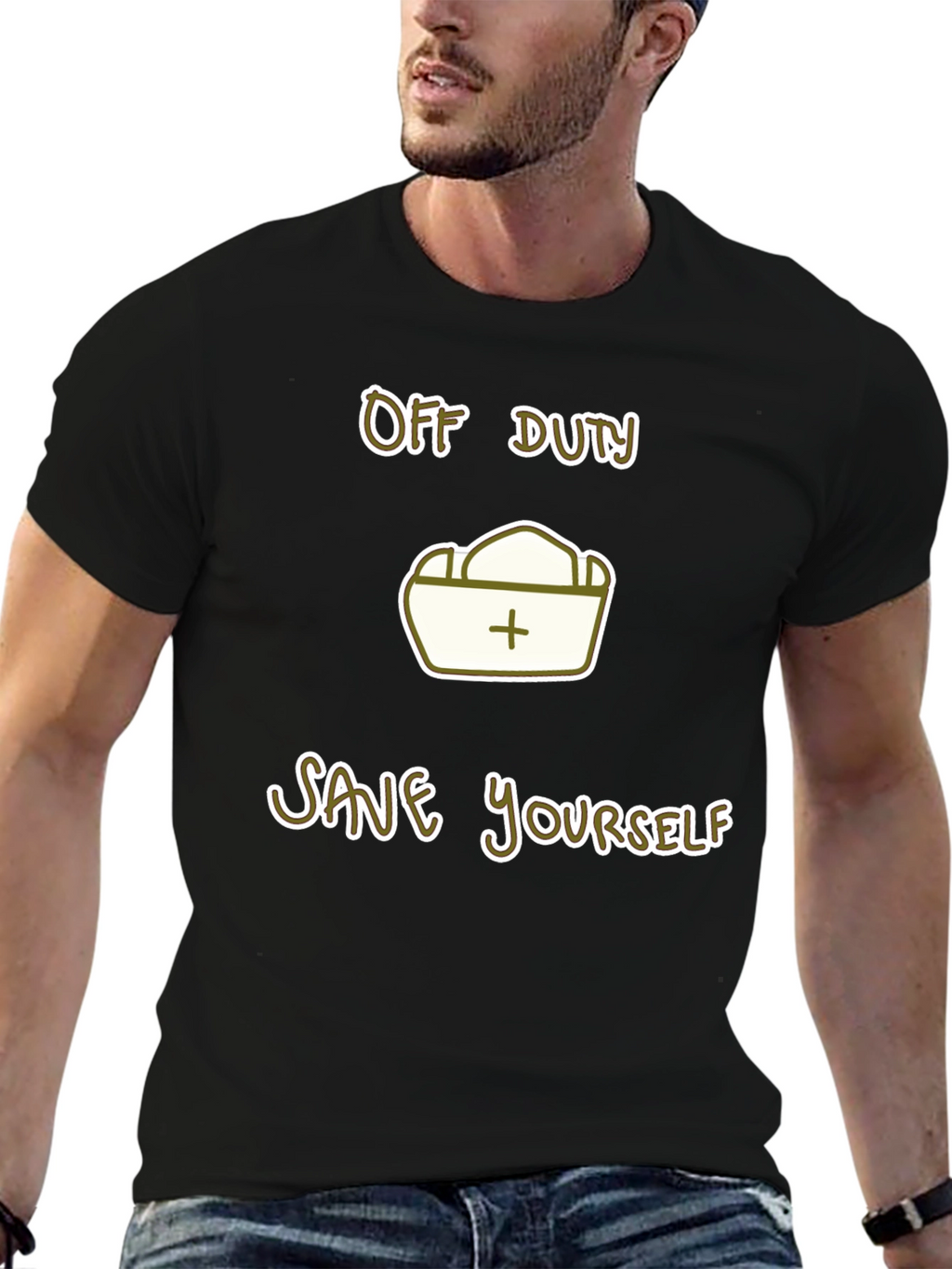 Off Duty Save Yourself Graphic Tee