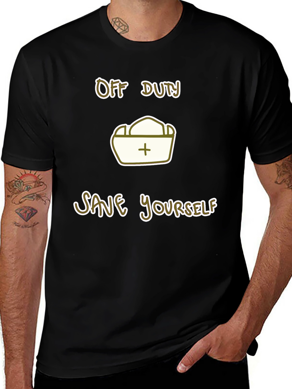 Off Duty Save Yourself Graphic Tee
