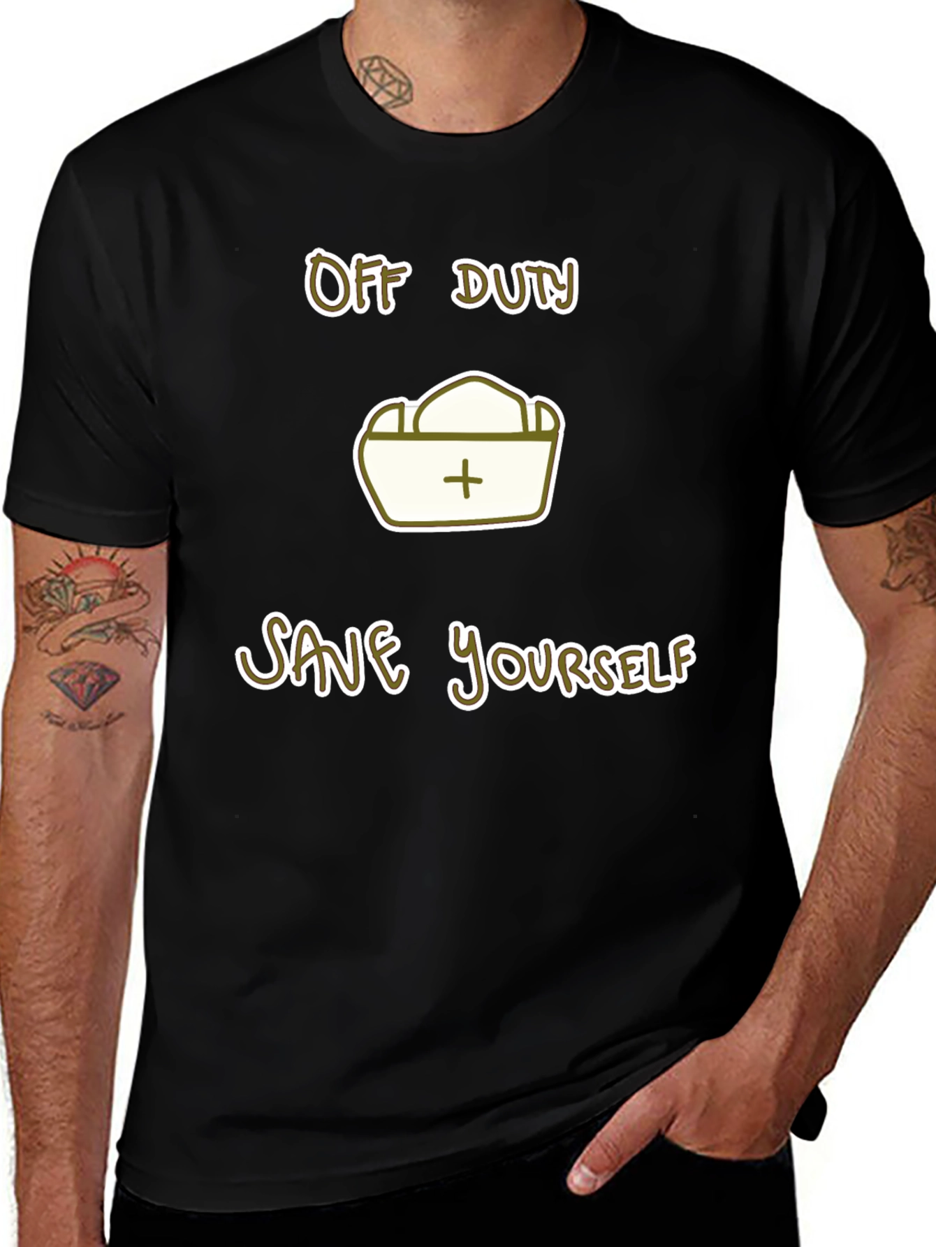 Off Duty Save Yourself Graphic Tee