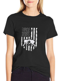 Wrestling USA Flag T-Shirt - Patriotic Wrestler Tee