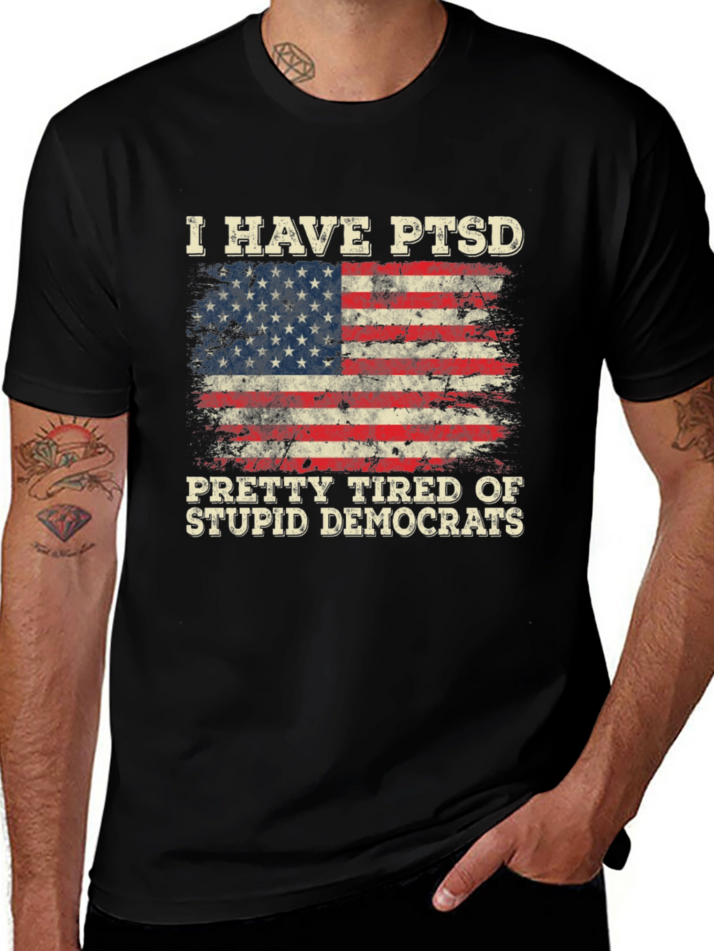 I Have PTSD Tired of Stupid Democrats T-Shirt