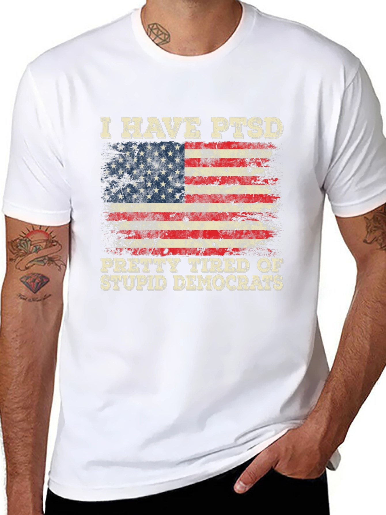 I Have PTSD Tired of Stupid Democrats T-Shirt