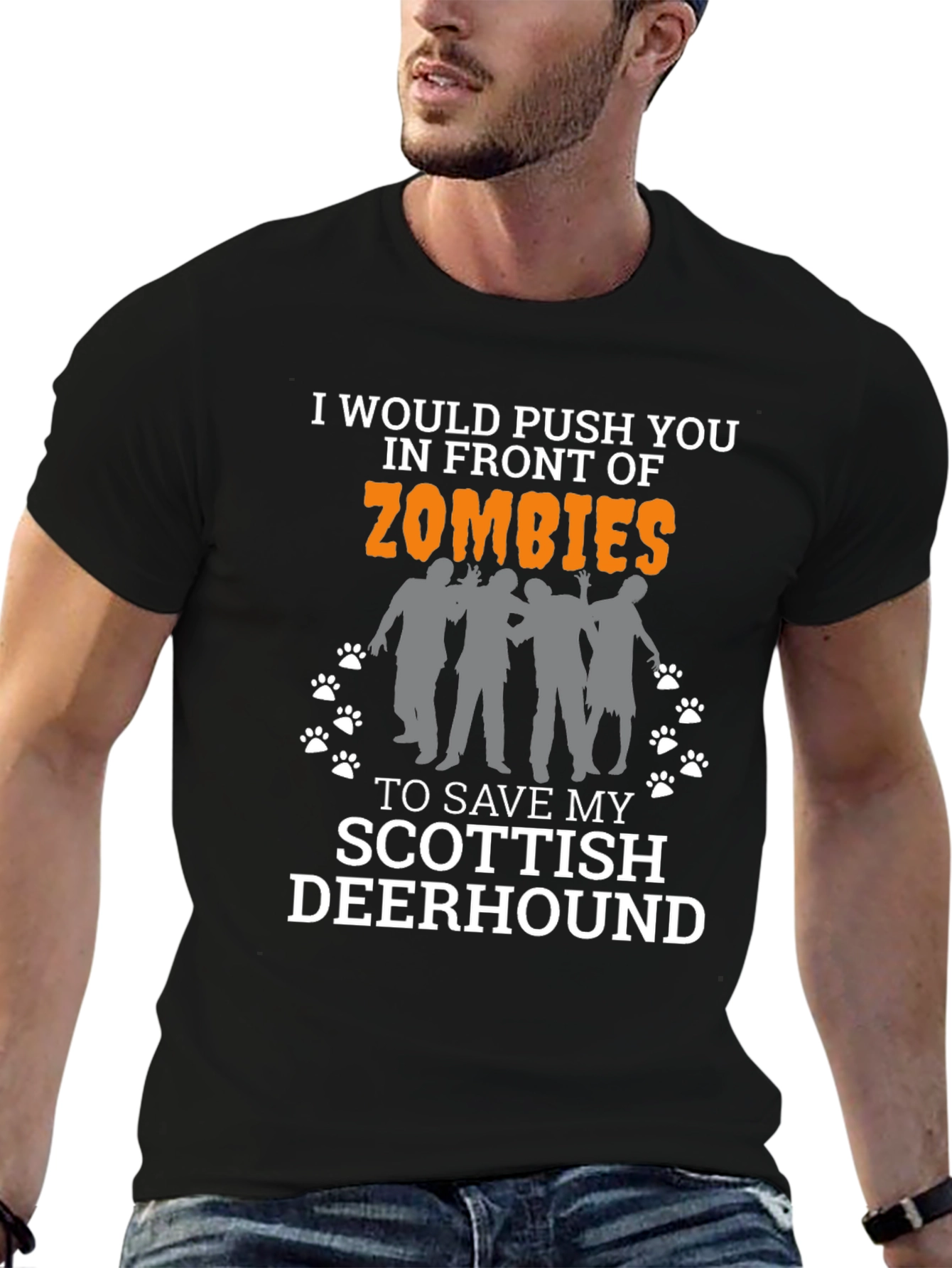 Zombie Scottish Deerhound T-Shirt