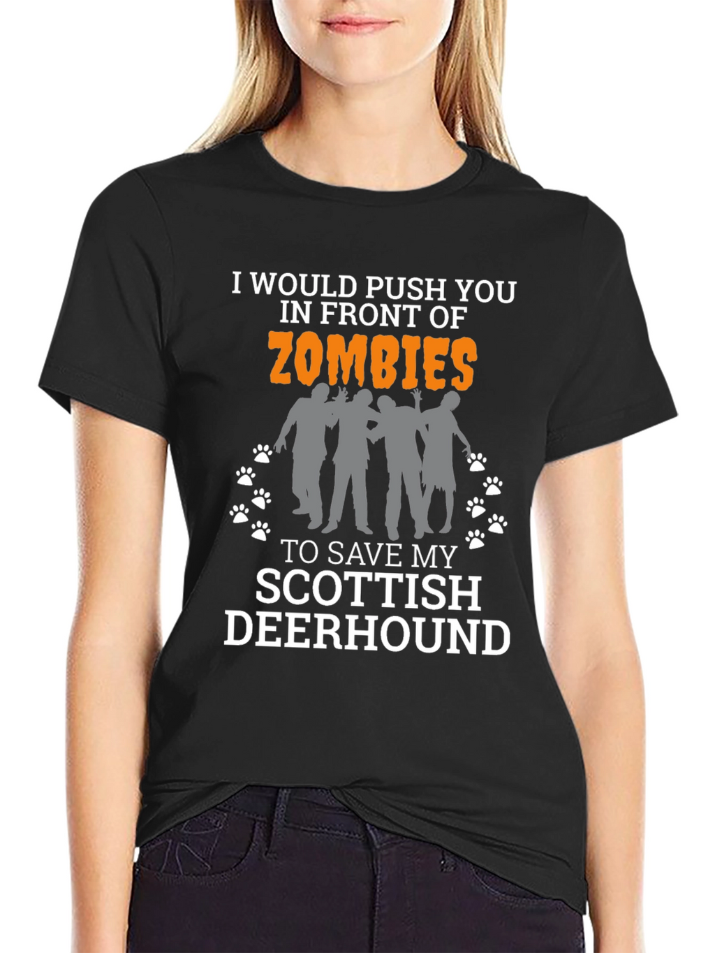 Zombie Scottish Deerhound T-Shirt