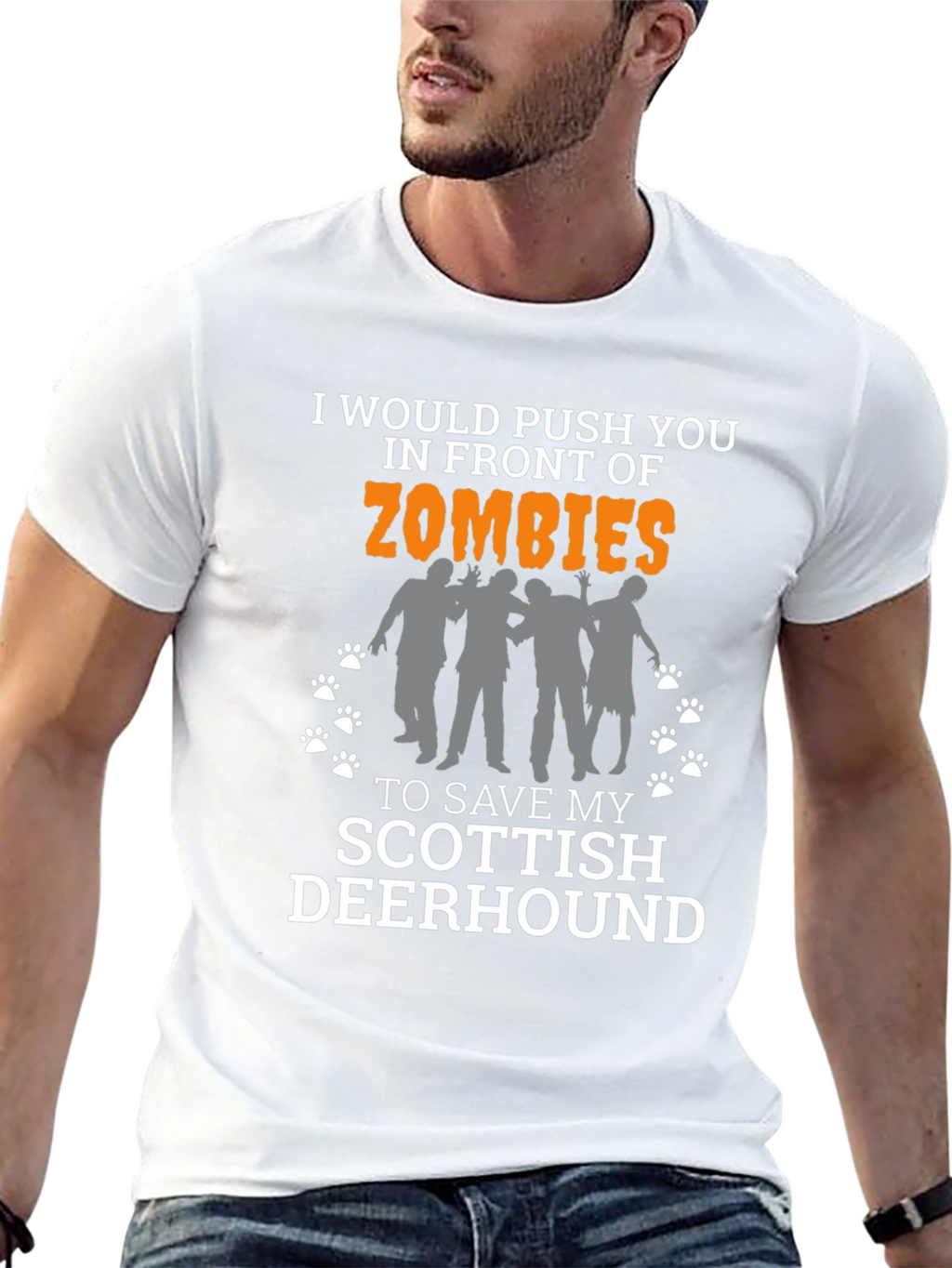 Zombie Scottish Deerhound T-Shirt