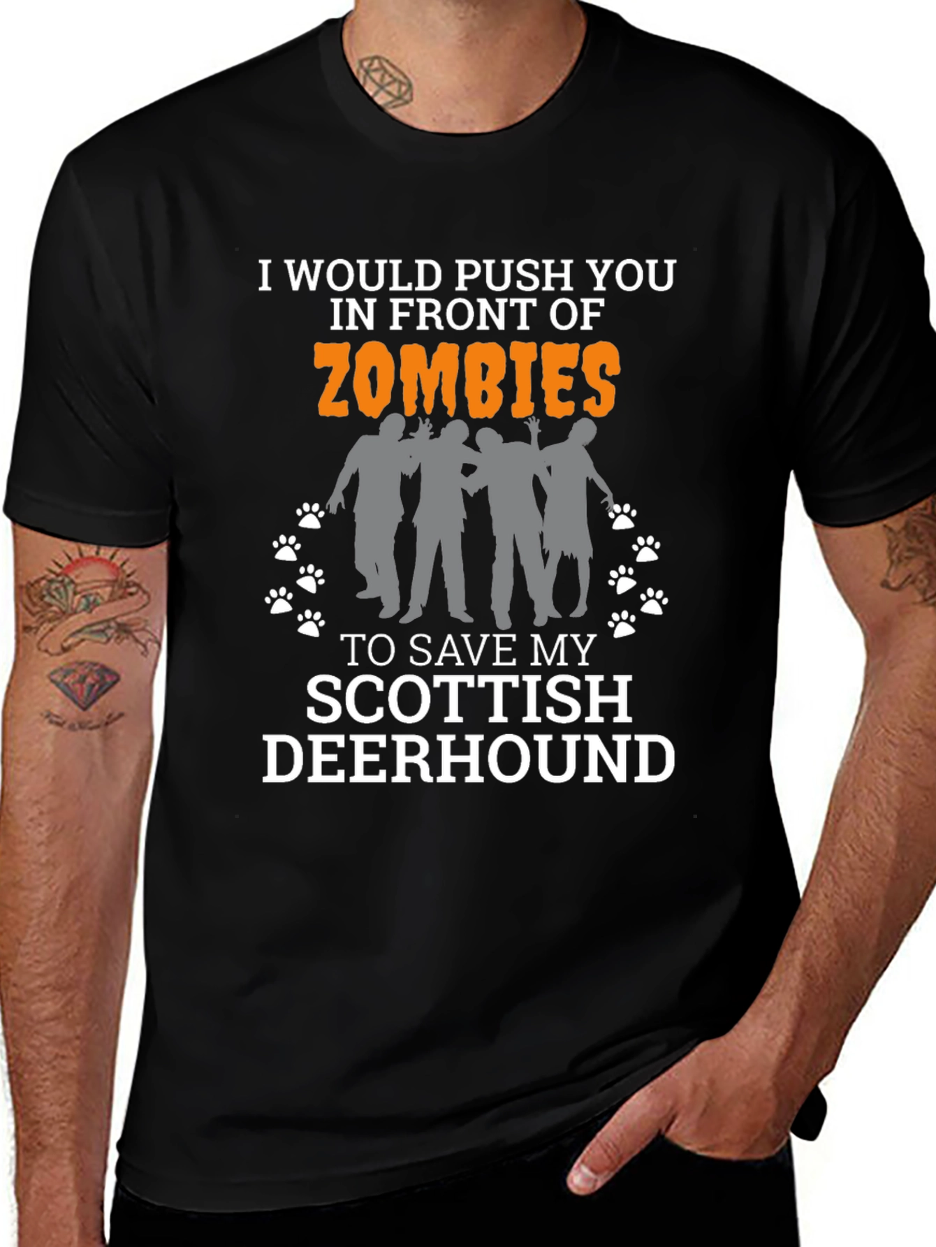 Zombie Scottish Deerhound T-Shirt