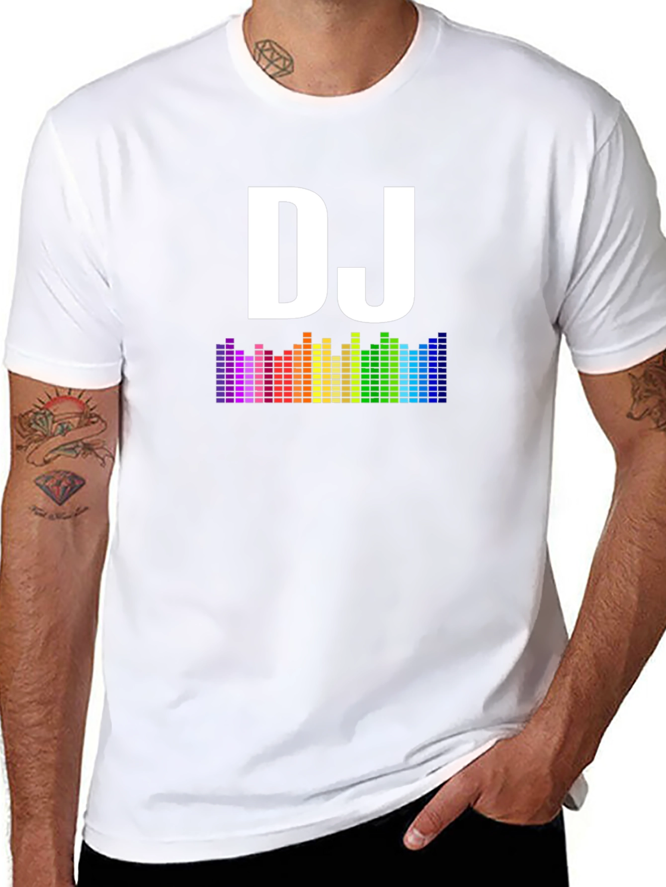 DJ Rainbow Equalizer Graphic T-Shirt