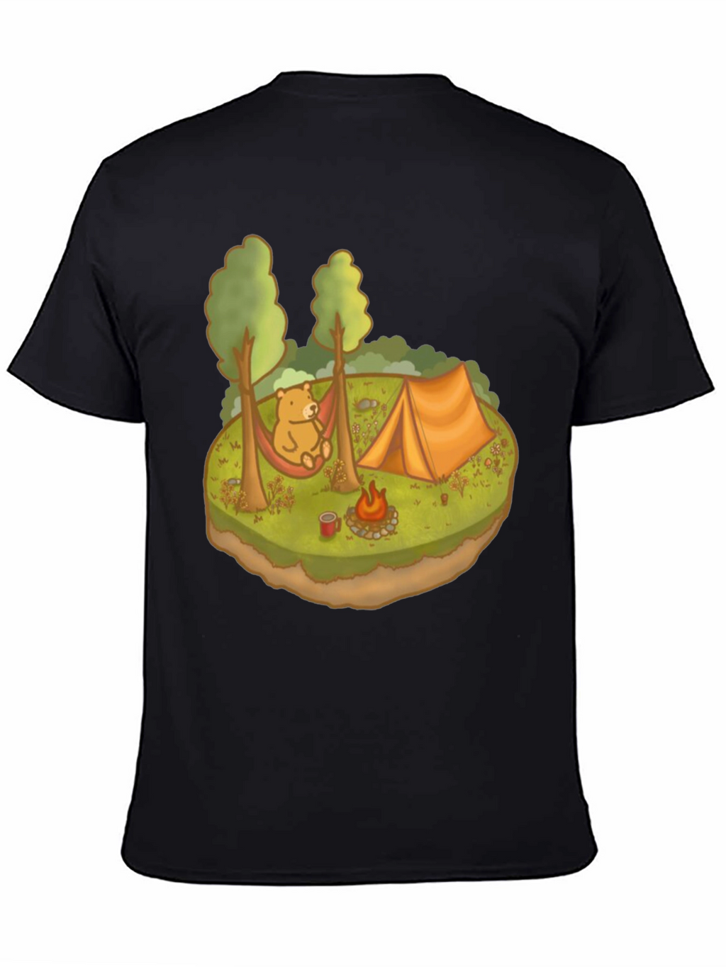 Camping Bear Graphic Tee - Relaxed Outdoor Adventure