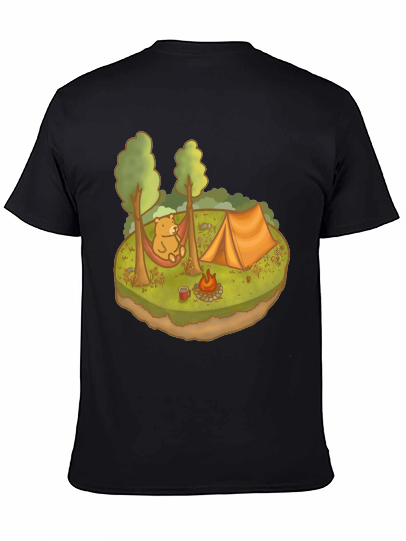 Camping Bear Graphic Tee - Relaxed Outdoor Adventure