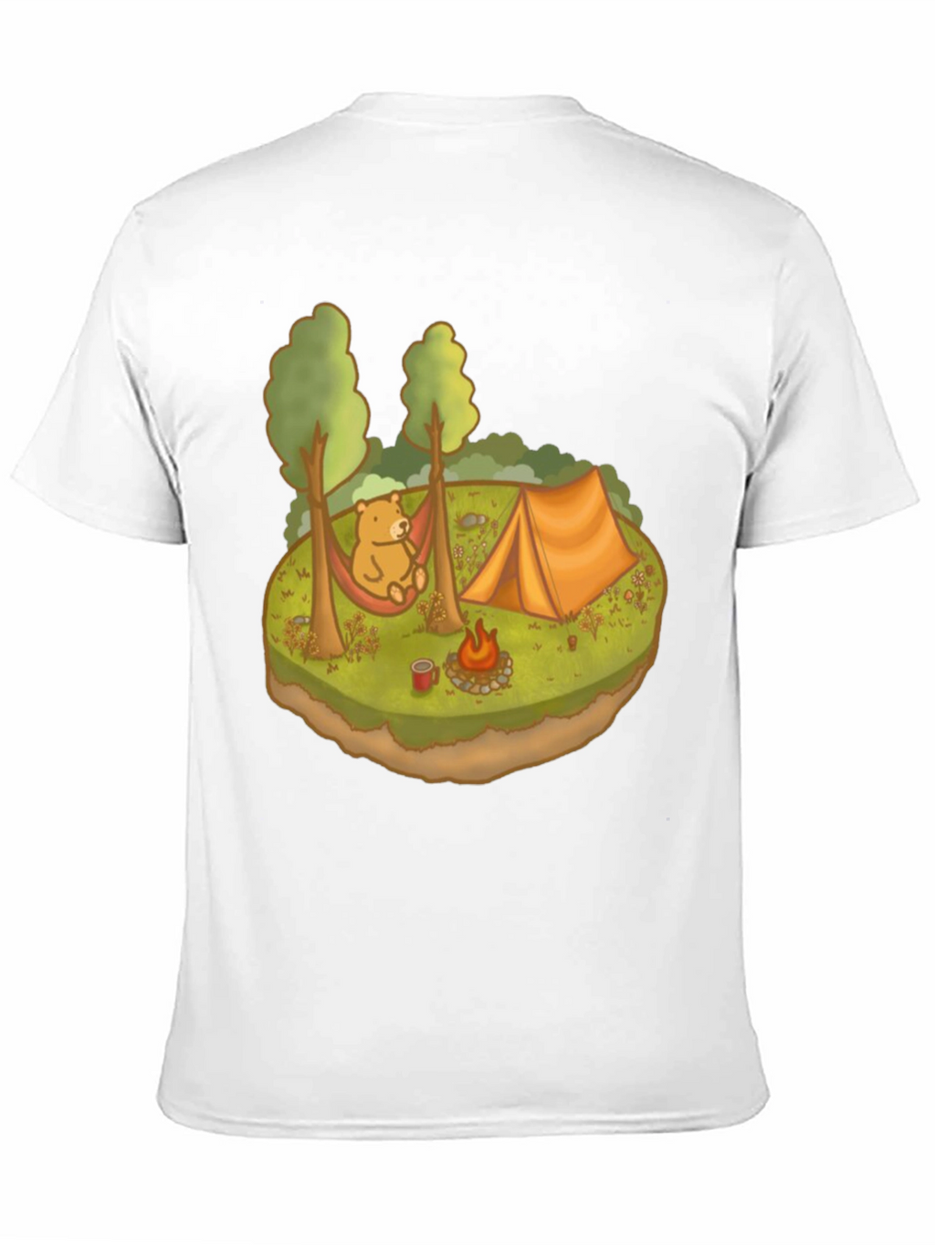 Camping Bear Graphic Tee - Relaxed Outdoor Adventure