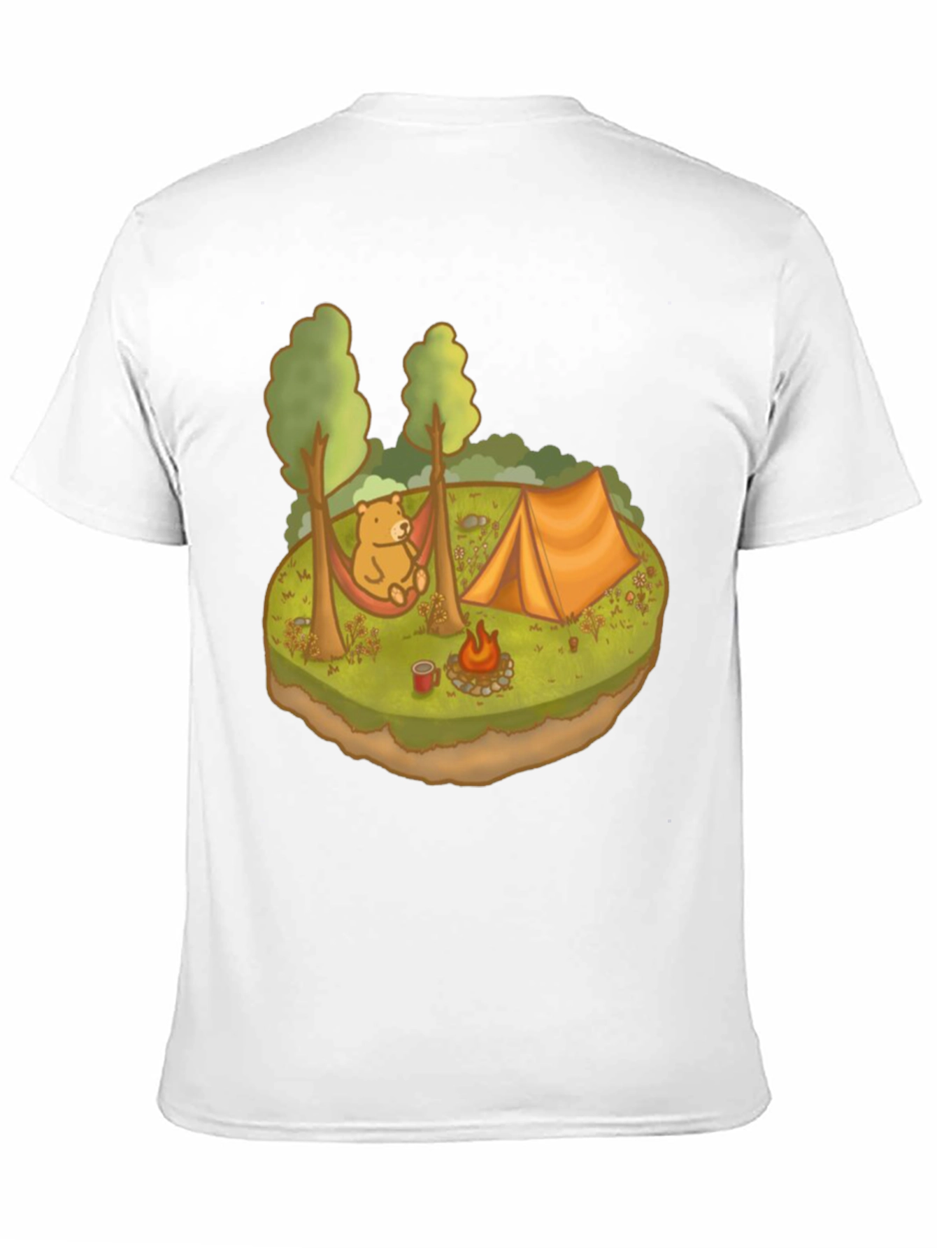 Camping Bear Graphic Tee - Relaxed Outdoor Adventure