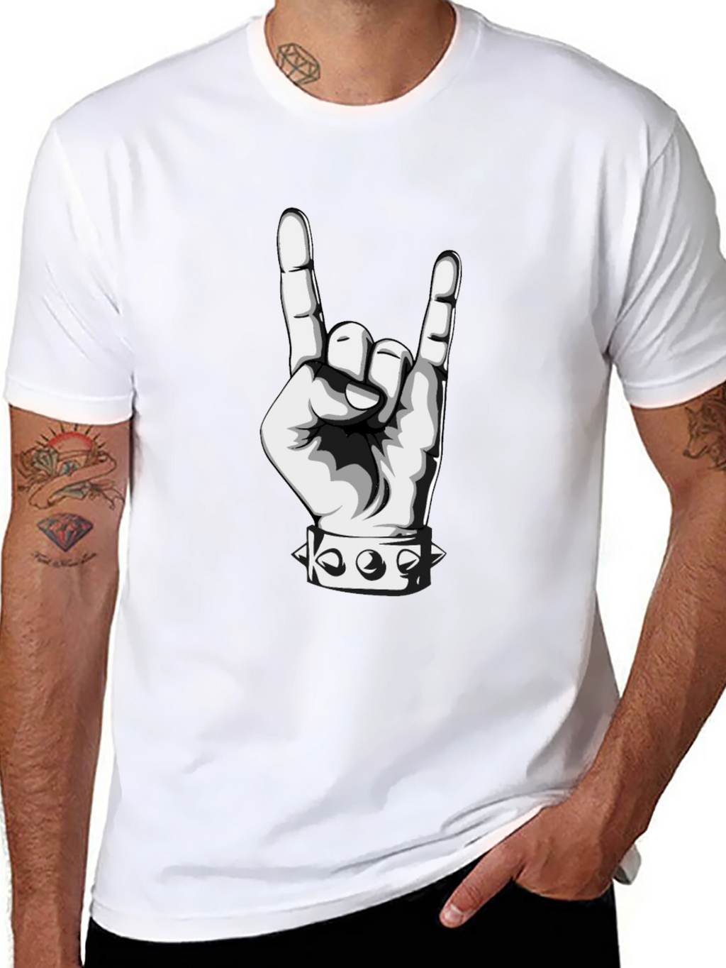Rock On Hand T-Shirt - Metal Music Tee