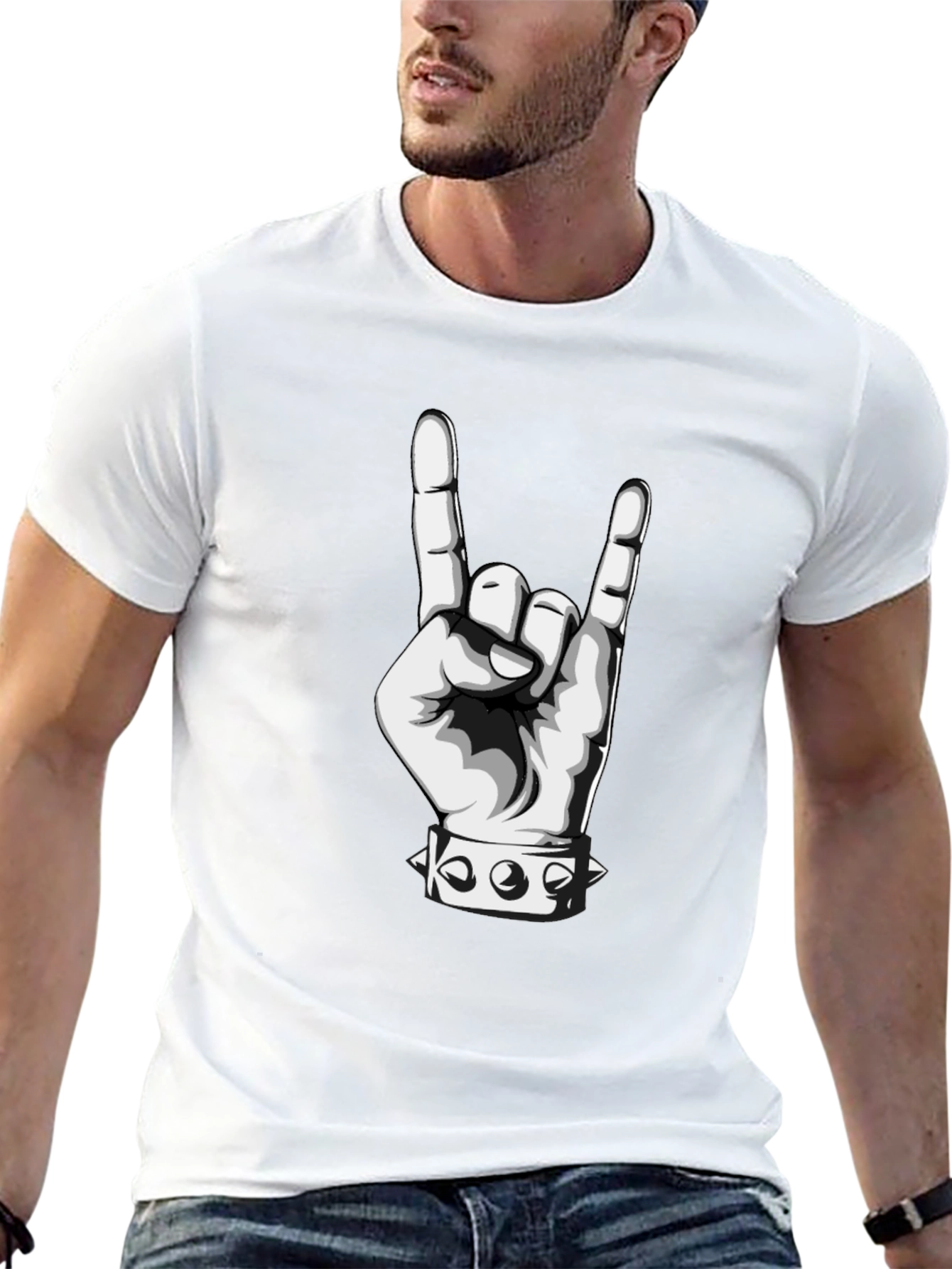 Rock On Hand T-Shirt - Metal Music Tee
